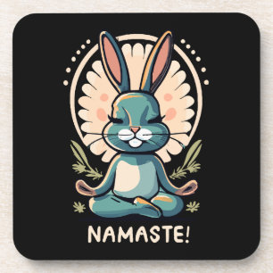 Posavasos namaste conejo yoga conejo meditación