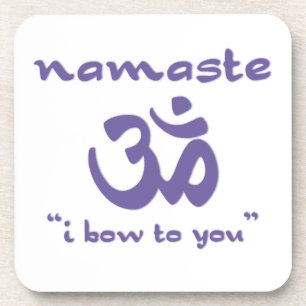 Posavasos Namaste - me inclino ante ti (en púrpura)
