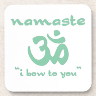 Posavasos Namaste - me inclino ante ti (en verde)