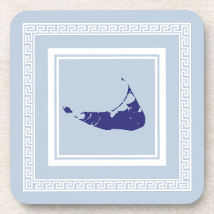Posavasos Nantucket griego Key Coasters Blue
