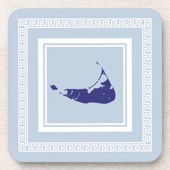 Posavasos Nantucket griego Key Coasters Blue (Frente)