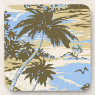 Posavasos Napili Bay Hawaiian Corcho Espaldar Soporte de Vas