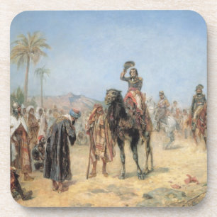 Posavasos Napoleon que llega un oasis del egipcio (el aceite