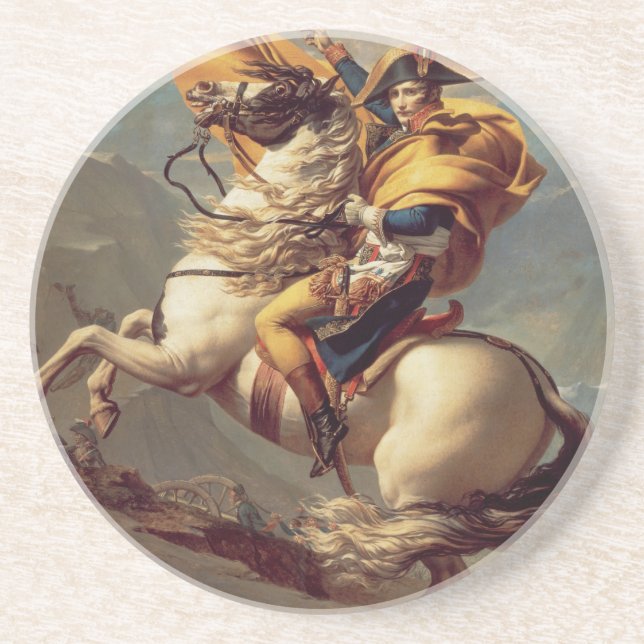 Posavasos Napoleón vintage cruzando los Alpes (Frente)