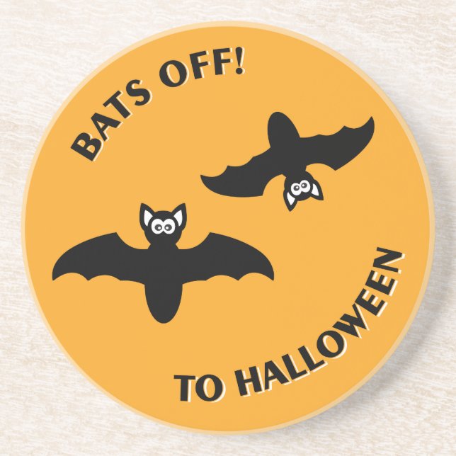 Posavasos Naranja Bats de Halloween (Frente)