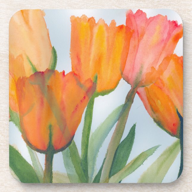 Posavasos Naranja Citrus Tulips (Frente)