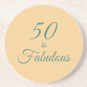 Posavasos Naranja claro y Verde azulado 50 es fabuloso