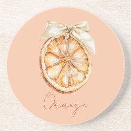 Posavasos Naranja con bonito lazo de crema