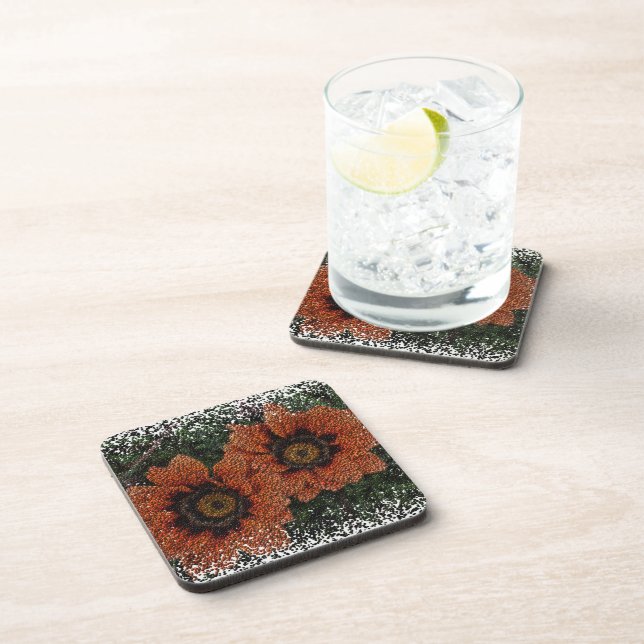 Posavasos Naranja Daisy Balls Coasters (Lado Derecho)