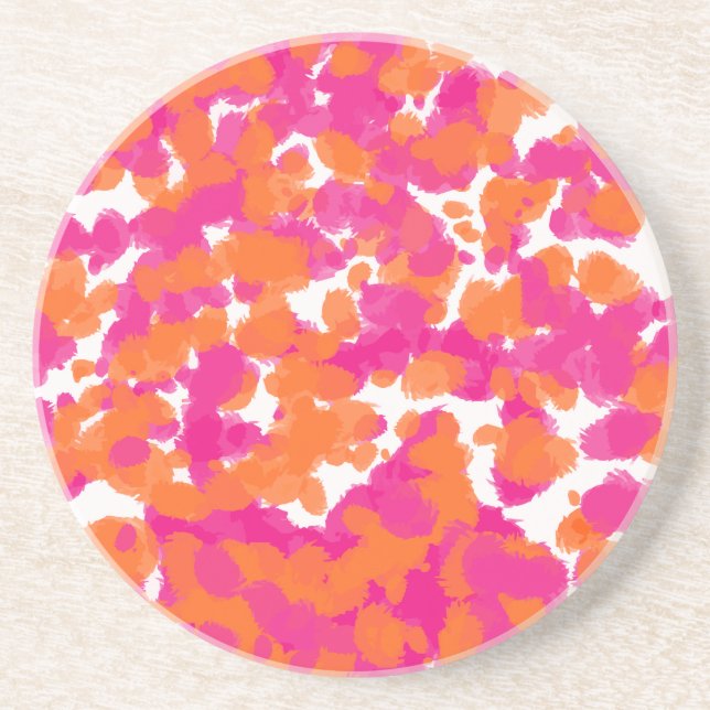 Posavasos Naranja de Fuchsia en negrita Girona Hot Paint (Frente)