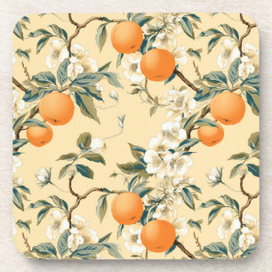 Posavasos Naranja de inspiración vintage Grove con estampado