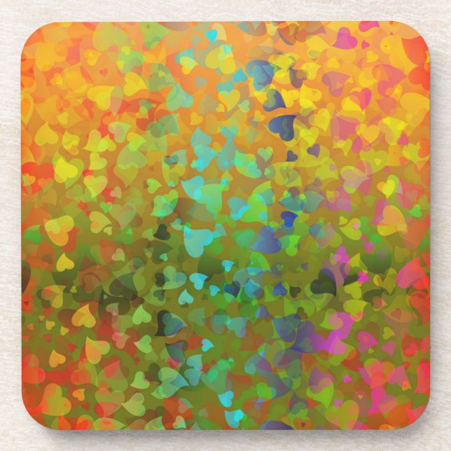 Posavasos Naranja de los corazones caídos (Frente)