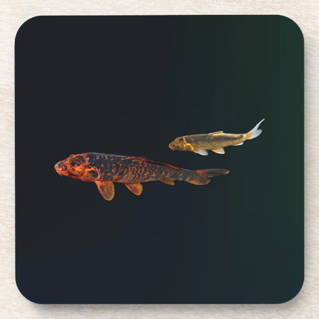 Posavasos Naranja Koi y Gold Koi (Frente)