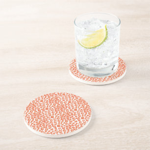 Posavasos Naranja Leopard Print