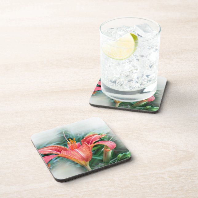 Posavasos naranja lily (Lado Derecho)