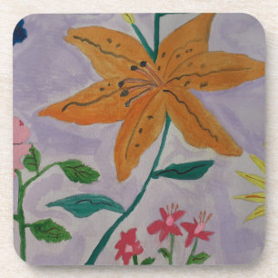 Posavasos Naranja Lily Plastic Coaster