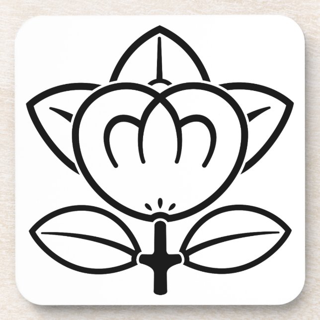 Posavasos Naranja mandarina sombreada (Frente)