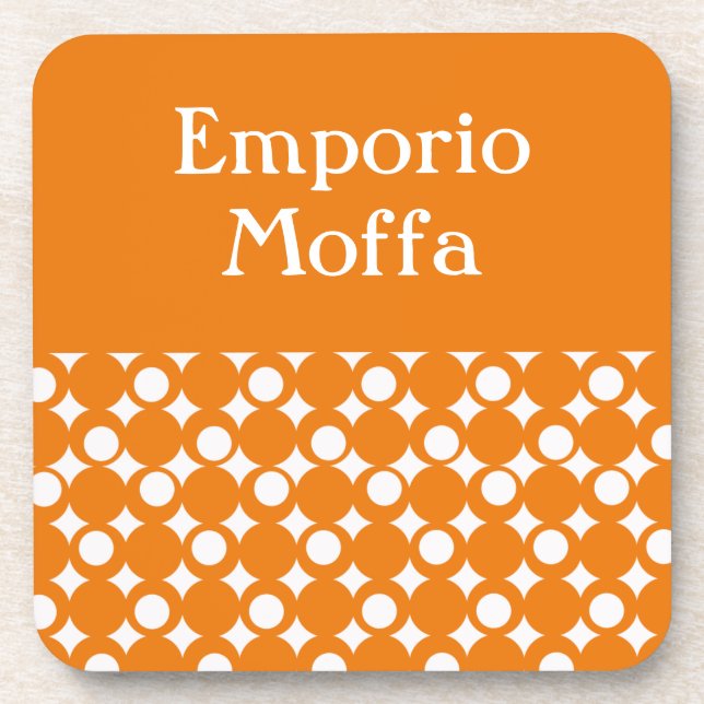 Posavasos Naranja Mod Ball Design @ Emporio Moffa con texto (Frente)