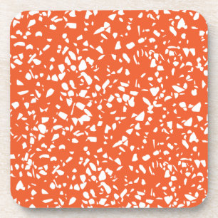 Posavasos Naranja Moderno Terrazzo Coasters de Mid Century