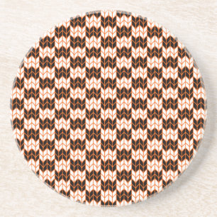 Posavasos Naranja NEGRO CHECK KNIT redondo albañil