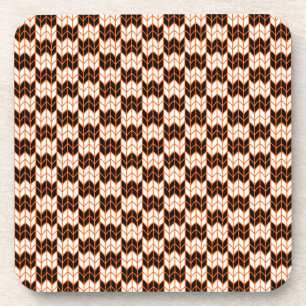Posavasos Naranja NEGRO COMPROBAR KNIT Duros Astilleros Plás