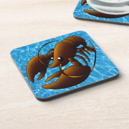 Posavasos Naranja Personalizado Cute Lobster