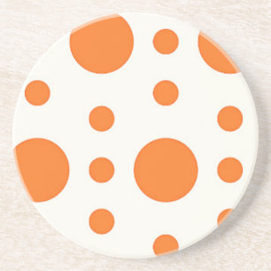 Posavasos Naranja Polka Dot Retro Diseño Pascua
