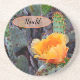 Posavasos Naranja Pricky Pear Opuntia Cactus Flower Photo