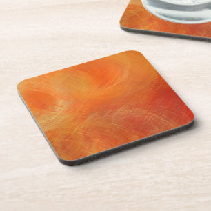 Posavasos Naranja Resumen Pintura