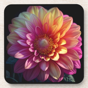 Posavasos Naranja Rojo Rosa Morado Amarillo Flor Dahlia