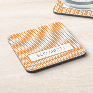 Posavasos Naranja Sencilla De Bebidas Chevron