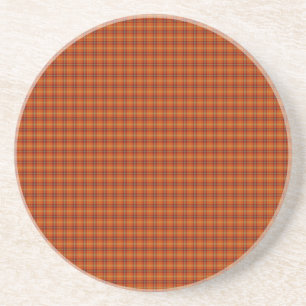 Posavasos Naranja Tartan Coaster