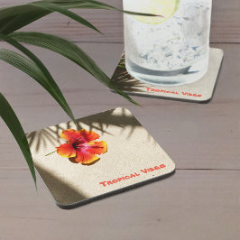 Posavasos Naranja Tropical Hibiscus Flower