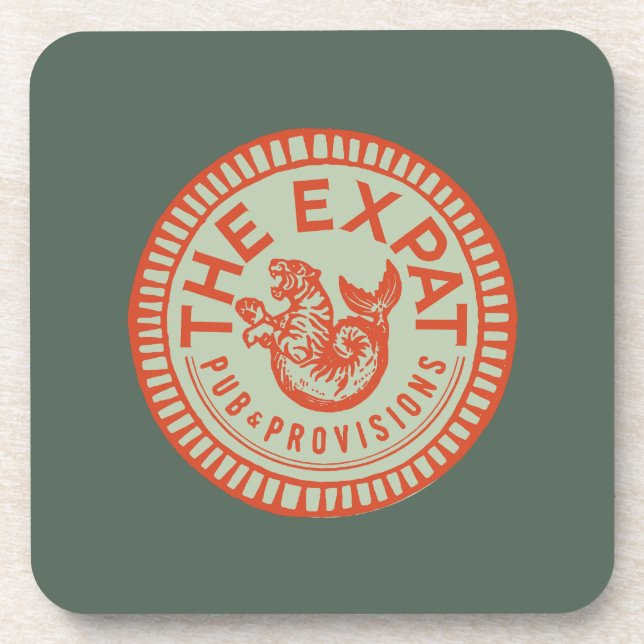 Posavasos Naranja vintage de Expat (Frente)