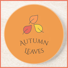 Posavasos Naranja y Oro otoño deja la montaña de diseño