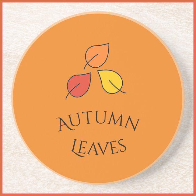 Posavasos Naranja y Oro otoño deja la montaña de diseño (Subido por el creador)
