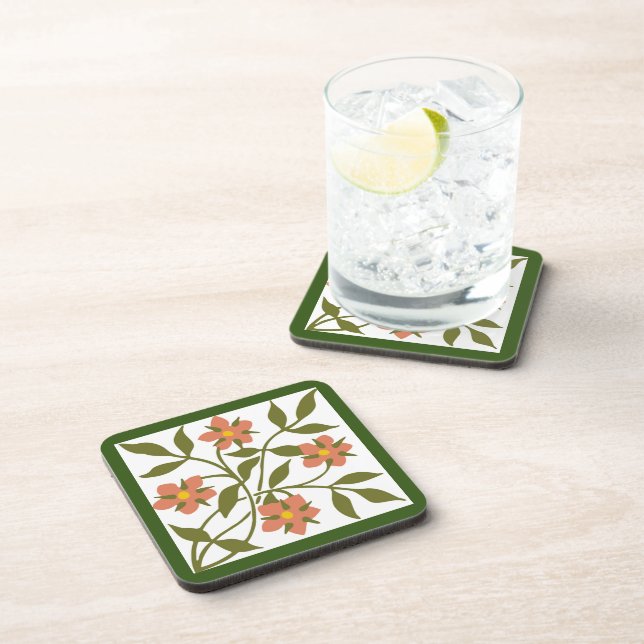 POSAVASOS NARANJAS FLOWERS BEVERAGE COASTER (Lado Derecho)
