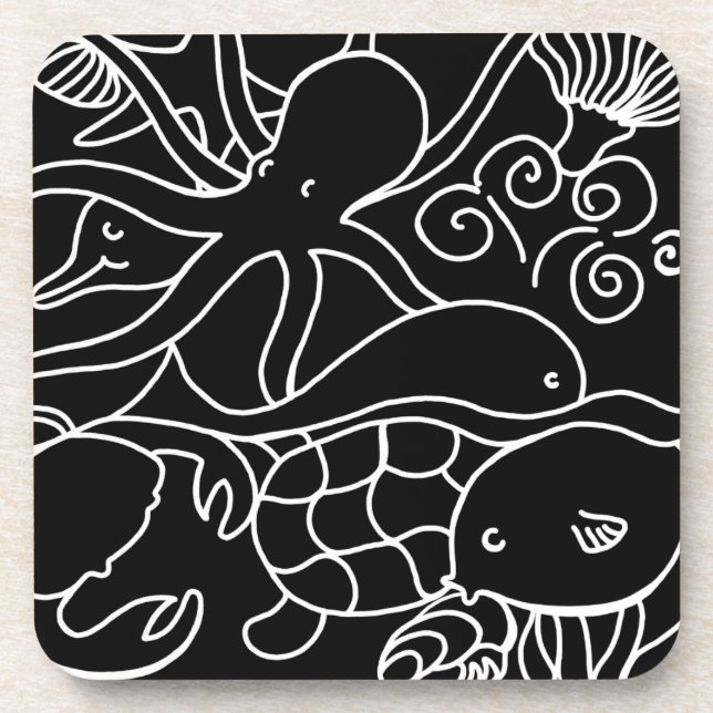Posavasos Natación nocturna (Frente)