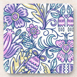 Posavasos Naturaleza colorida de flores acuáticas elegante