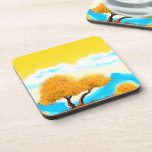 Posavasos "Naturaleza de color Naranja" Foto Cuta. ¡Hazte co