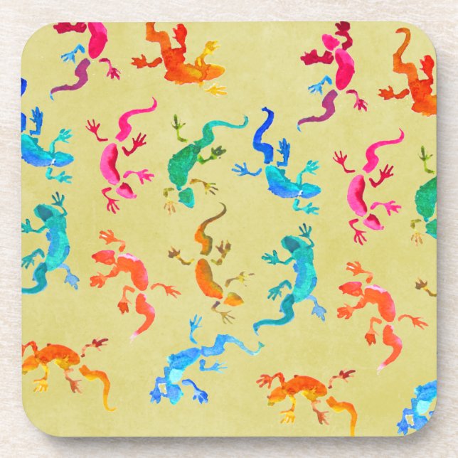 Posavasos Naturaleza ecológica de gecko de vida silvestre (Frente)