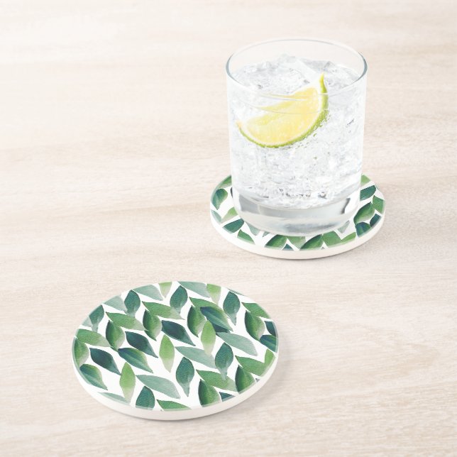 Posavasos Naturaleza exótica exótica verde bohemia moderna (Lado)