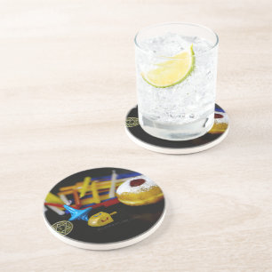 Posavasos Naturaleza muerta simbólica de Hanukkah de Slipper