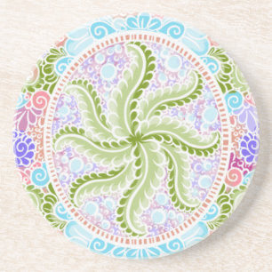 Posavasos Naturaleza Pastel Mandala Art