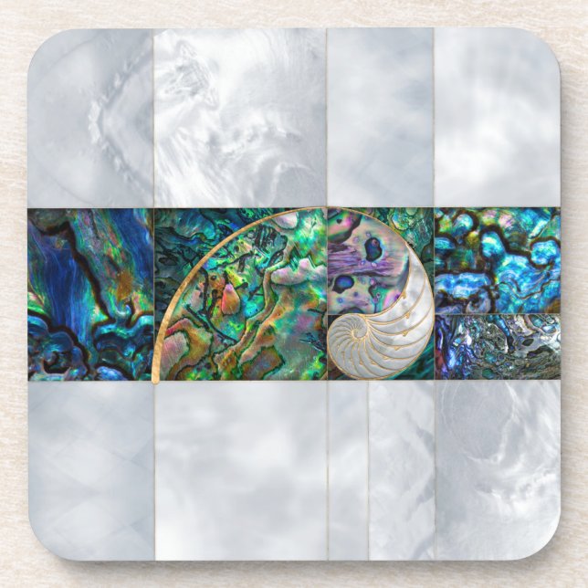 Posavasos Nautilus Shell - Abalone y Pearl (Frente)