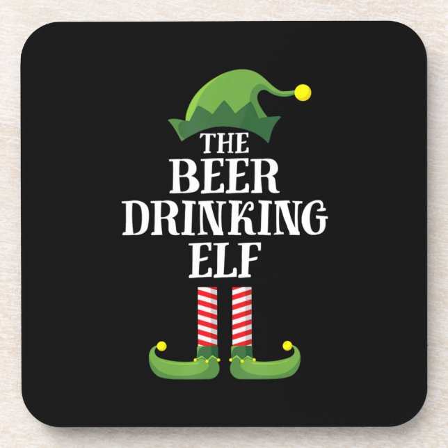 Posavasos Navidad bebiendo cerveza Cumpleaños (Frente)