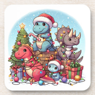 Posavasos Navidad de los dinosaurios , 