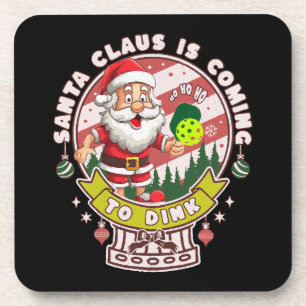 Posavasos Navidad de Santa Pickleball, Santa divertido