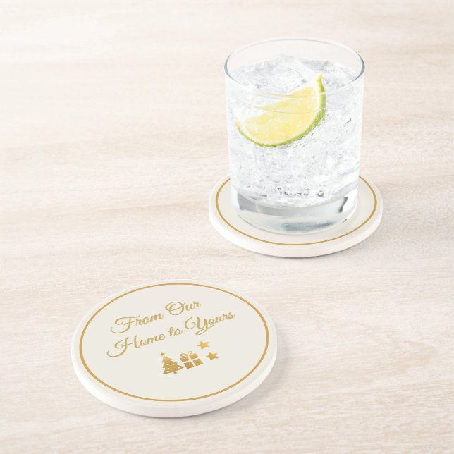 Posavasos Navidad Dorada Personalizada (Lado)