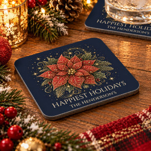 Posavasos Navidad en las Estrellas Flor de Nochebuena